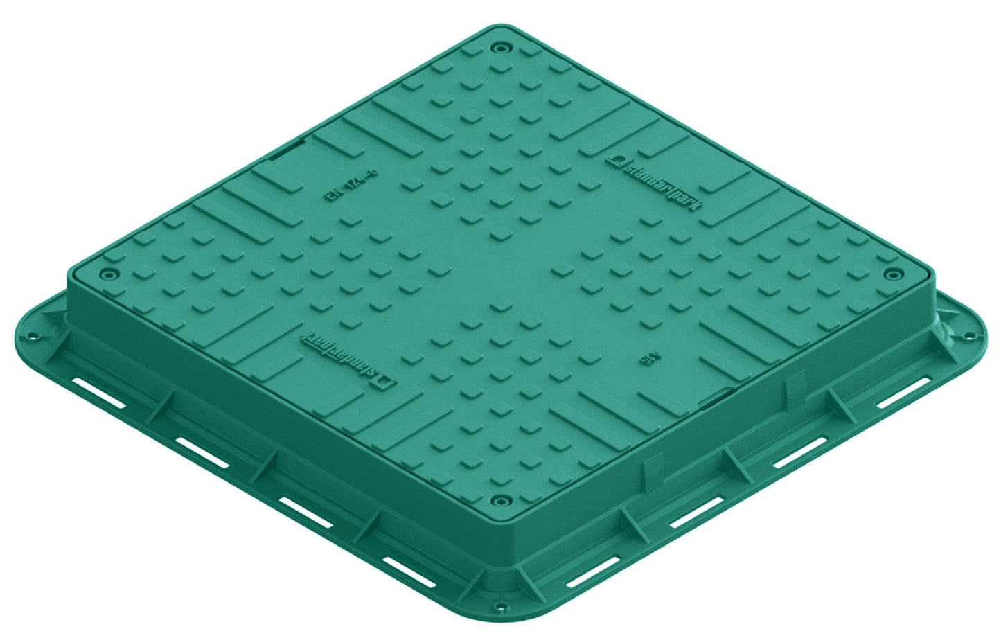 Schachtabdeckung 70x70cm Gullydeckel Kanaldeckel - Schwarz